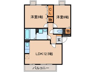 アミスター　Ｂの物件間取画像